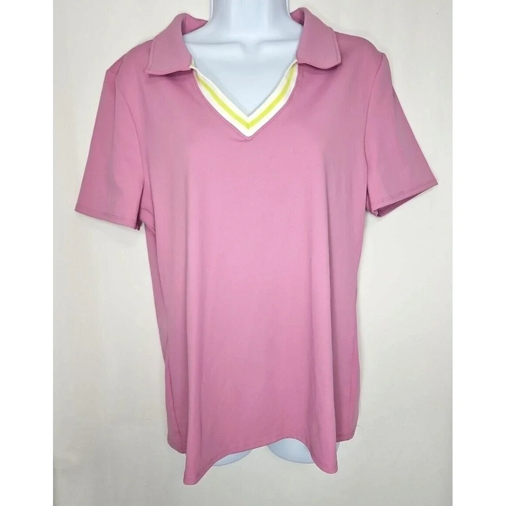 Sincerely‎ Jules Woman's Lilac Short Sleeve Activewear Top Size Large - NWT